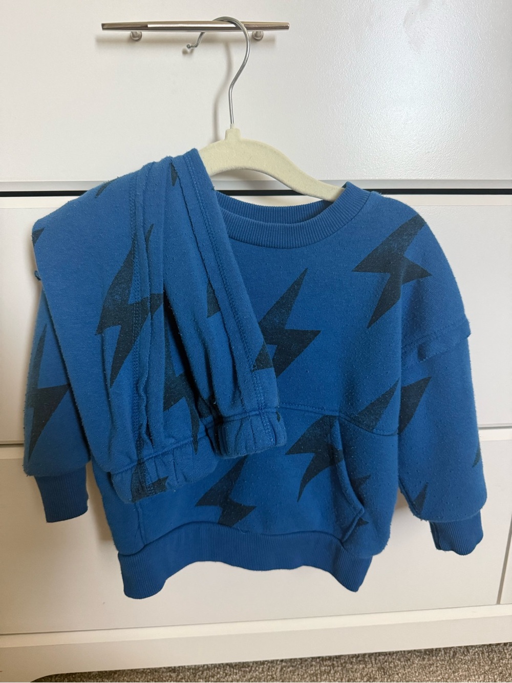 Kids Blue Lightning Bolt Sweatshirt - Unbranded
